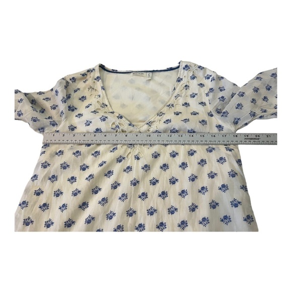 Anthropologie Meadow Rue Eyelet Floral Tunic Dress Ivory Extra Small - Picture 14 of 15